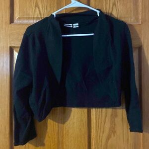 Black dress cover-up, long sleeve